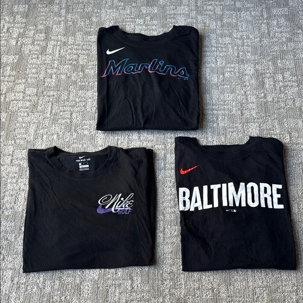 Nike Black Graphic Tee Trio